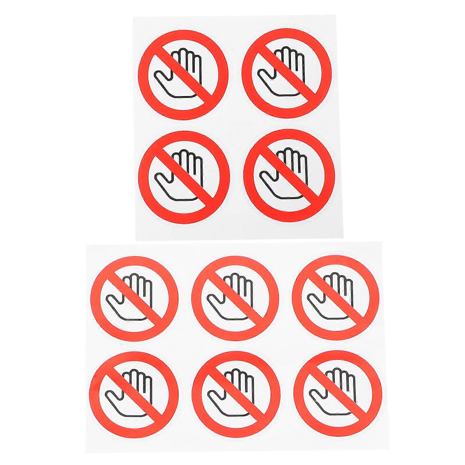Red Do Not Touch Warning Sticker Self Adhesive 30Pcs for Safety Use