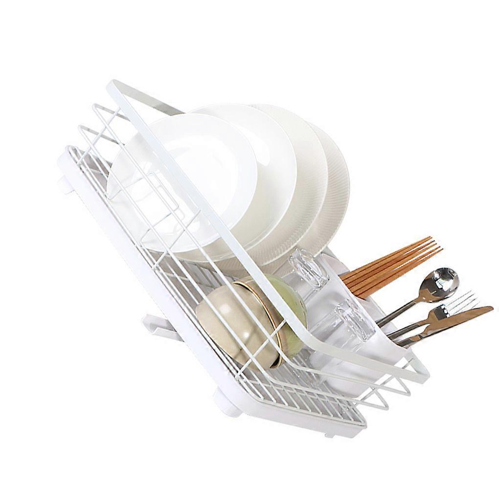 Dish Drying Rack Kitchen Gadgets Countertop Organizer Storage Tools White