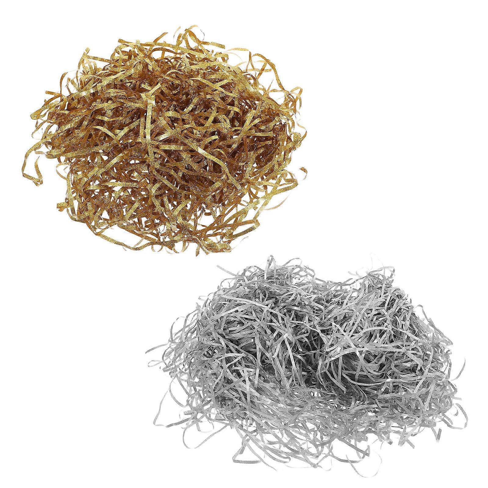 Glitter Shredded Paper Filler for Decor with Metallic Crinkle Cut 200 G