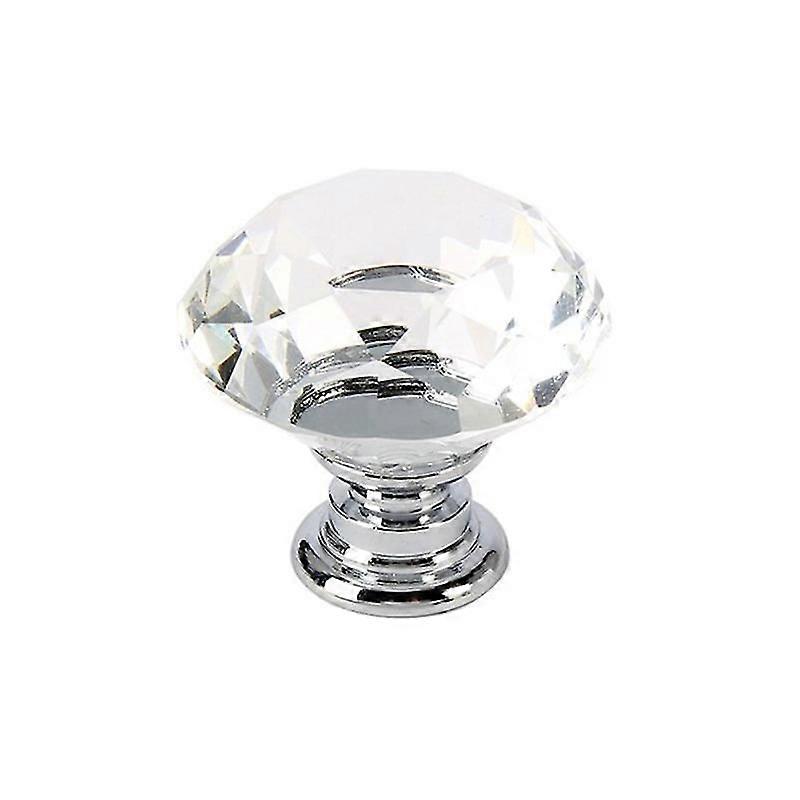 Clear Crystal Diamond Glass Door Knobs Cabinet Cupboard Drawer Pull Handles Jiujiuso
