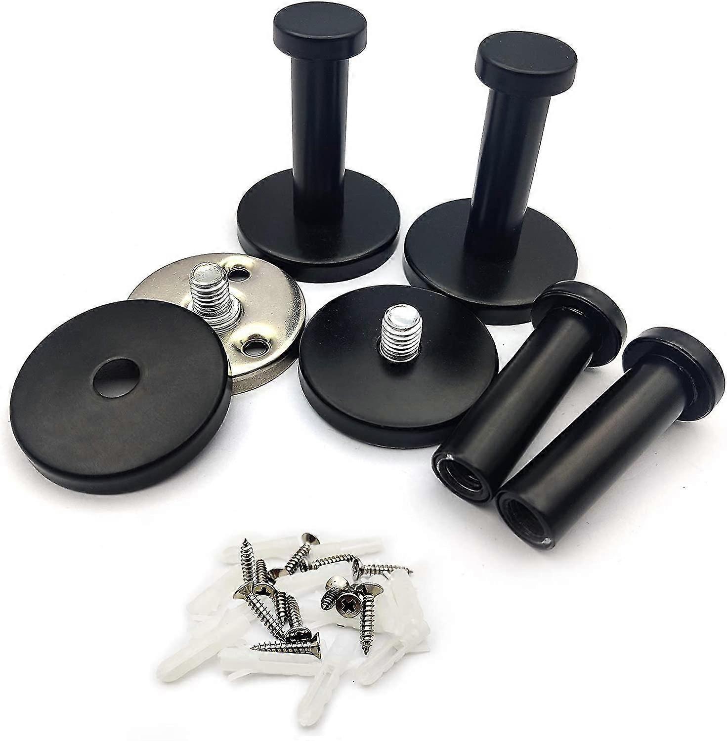 ローブフック、4ピースウォールローブフック、ハンギングコート用壁掛けローブフック、バスルーム、キッチン、ベッドルーム、リビングルーム-ブラック