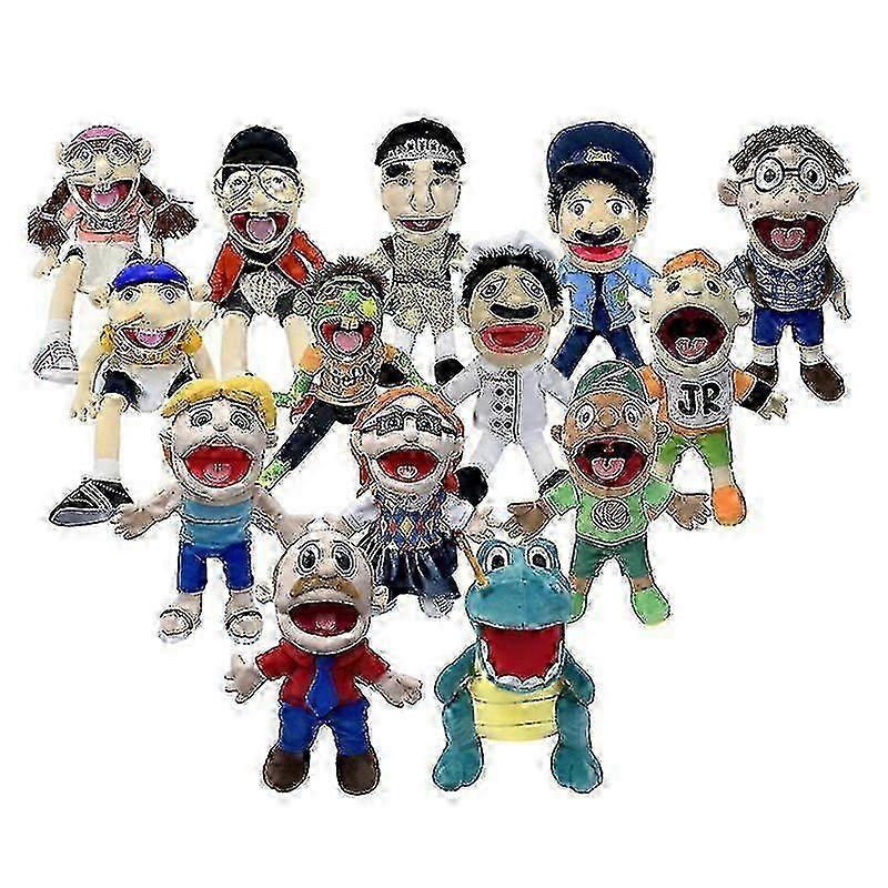 Jeffy And Feebee Hand Puppet Large Soft Doll Plush Toys Puppet Kids Gift miao7