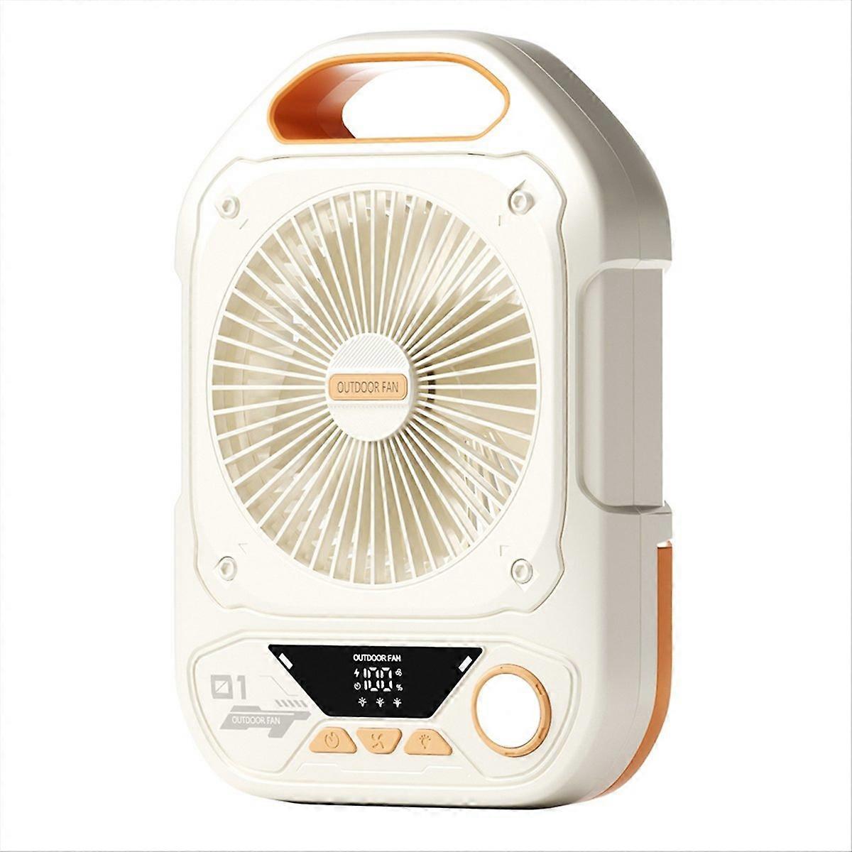 Portable Outdoor Camping Fan 10000mAh Battery,LED Light