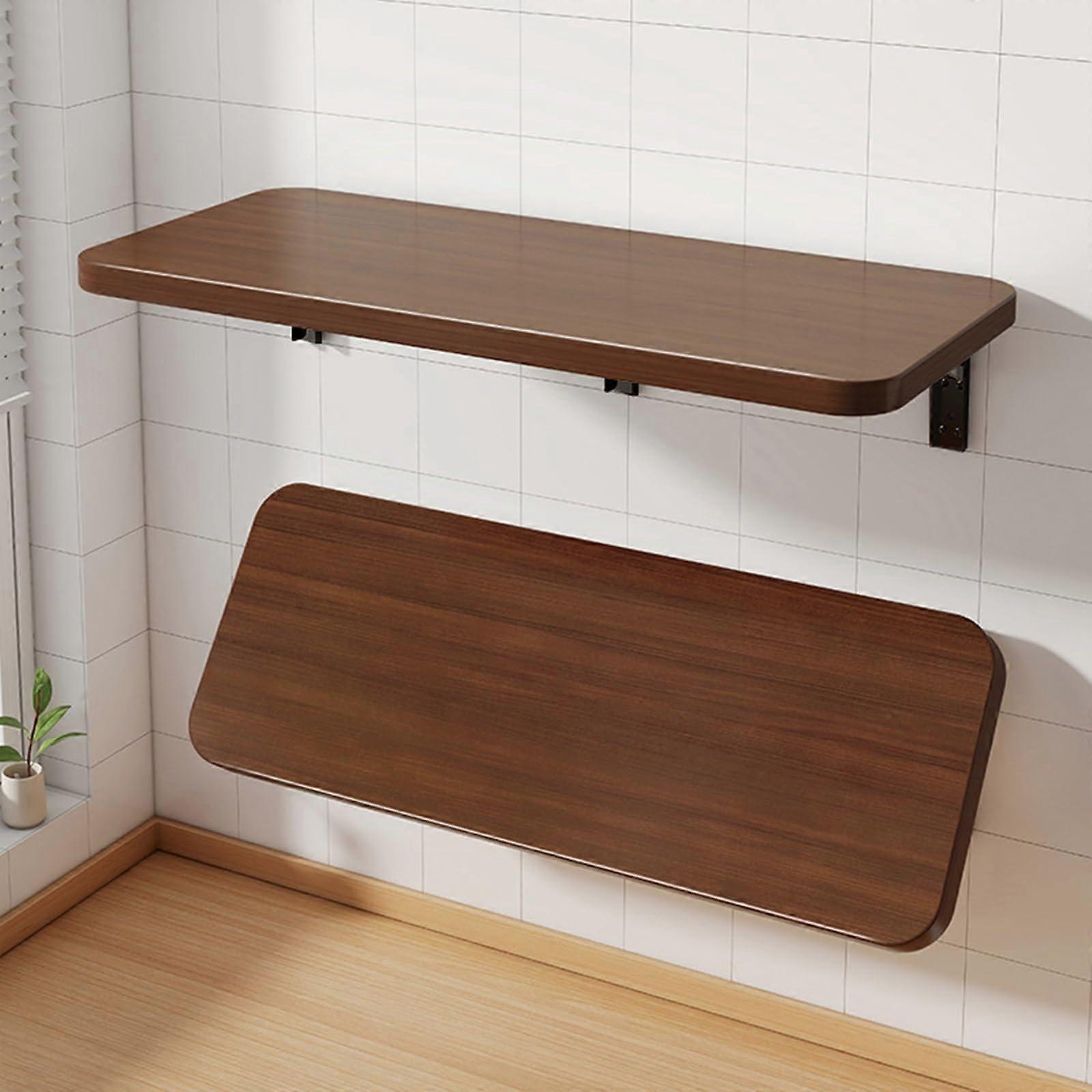 Foldable WallMounted Workbench Iron Frame, SpaceSaving Floating Table With Bookshelf And Laptop Space, Easy To Install