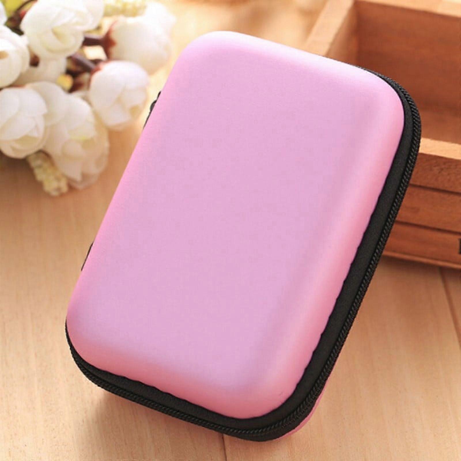 USB storage bag Data cable Digital Exquisite Headset Organizer Outdoor, Pink