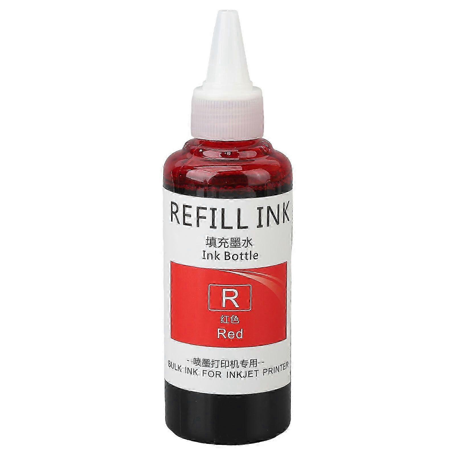 حبر إعادة تعبئة الطوابع 100 مل عالي التصاق تجفيف سريع Colorfast يستخدم على نطاق واسع حبر داتر البيض لكلية إدارة الأعمال الأسرة الأحمر