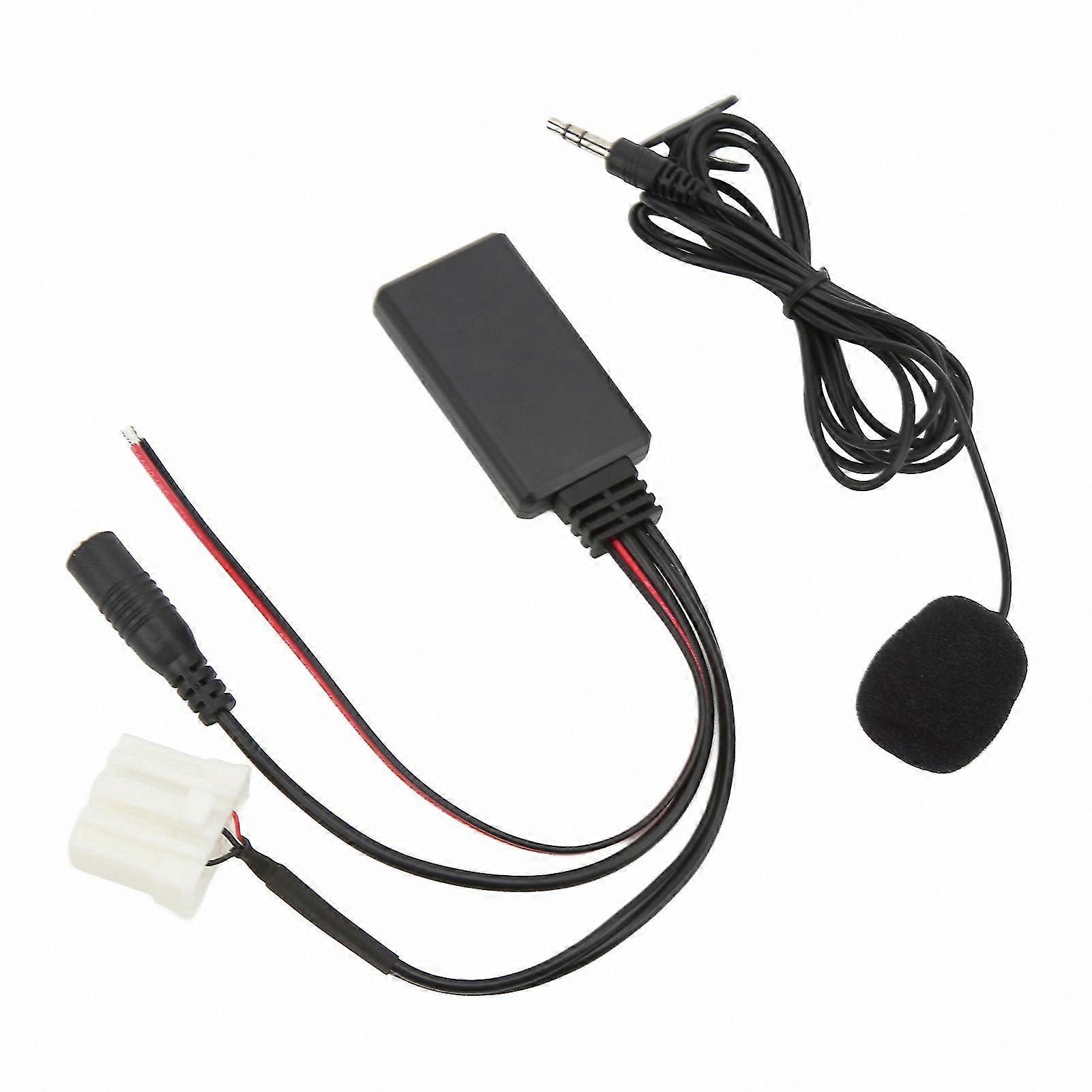 Bluetooth 5.0 AUX Adapter with Microphone for Car Audio Systems 2006+ Compatibility