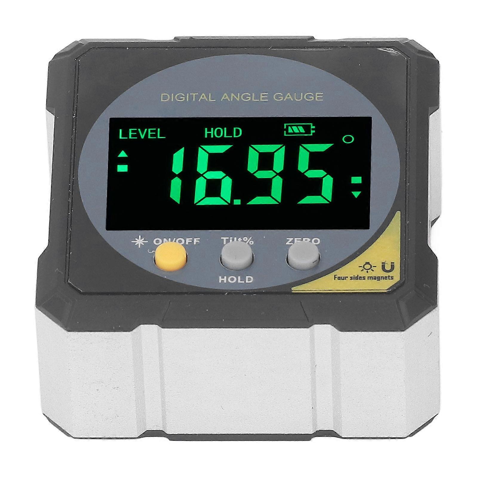 Black LCD Angle Finder Backlit IP54 Waterproof Digital LCD Screen Magnetic Angle Gauge Inclinometer 