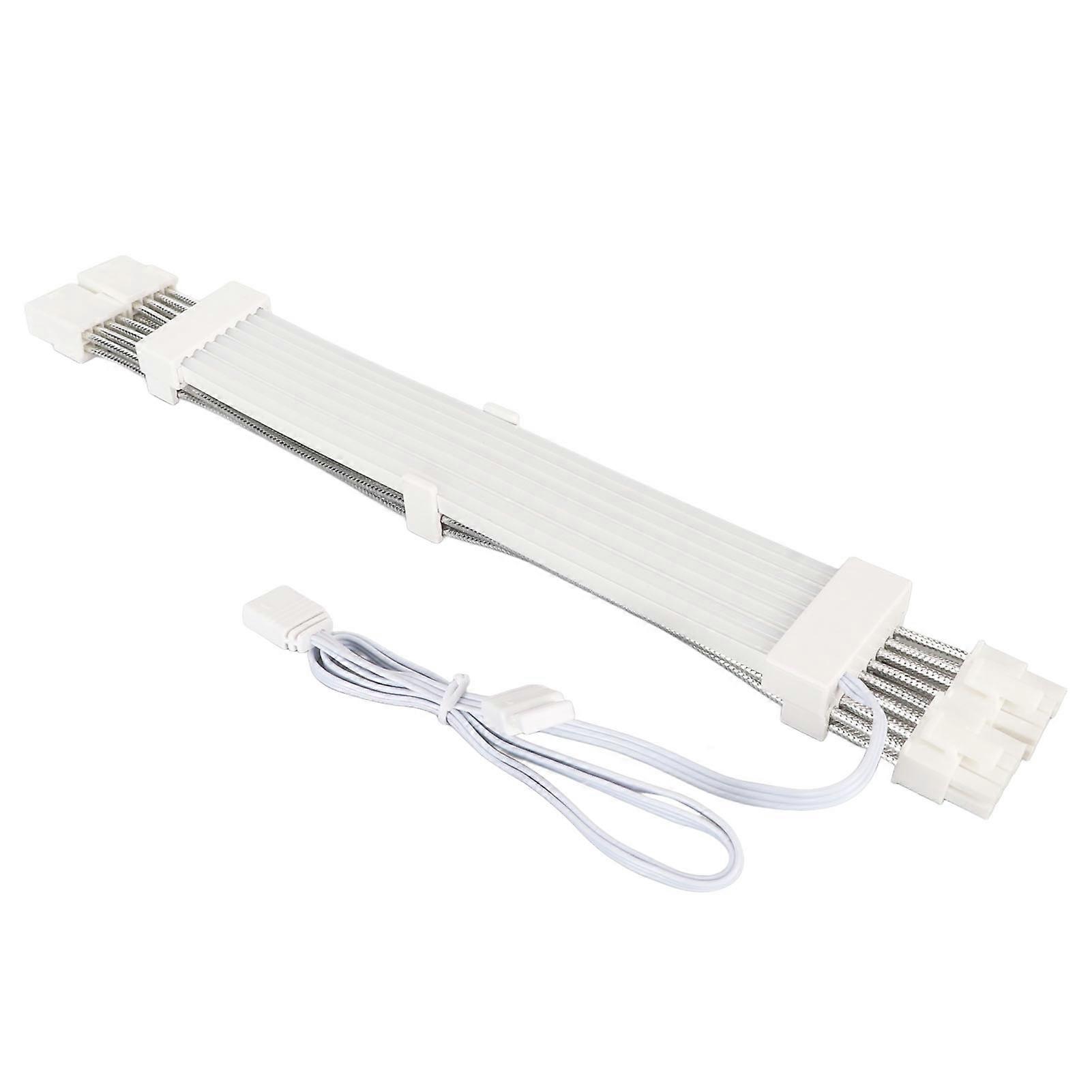 ARGB Extension Sleeved Cable 5V 18AWG Flexible High Current Support Synchronized PSU Cable with Multiple Color Modes Double 8PIN Graphics Card 