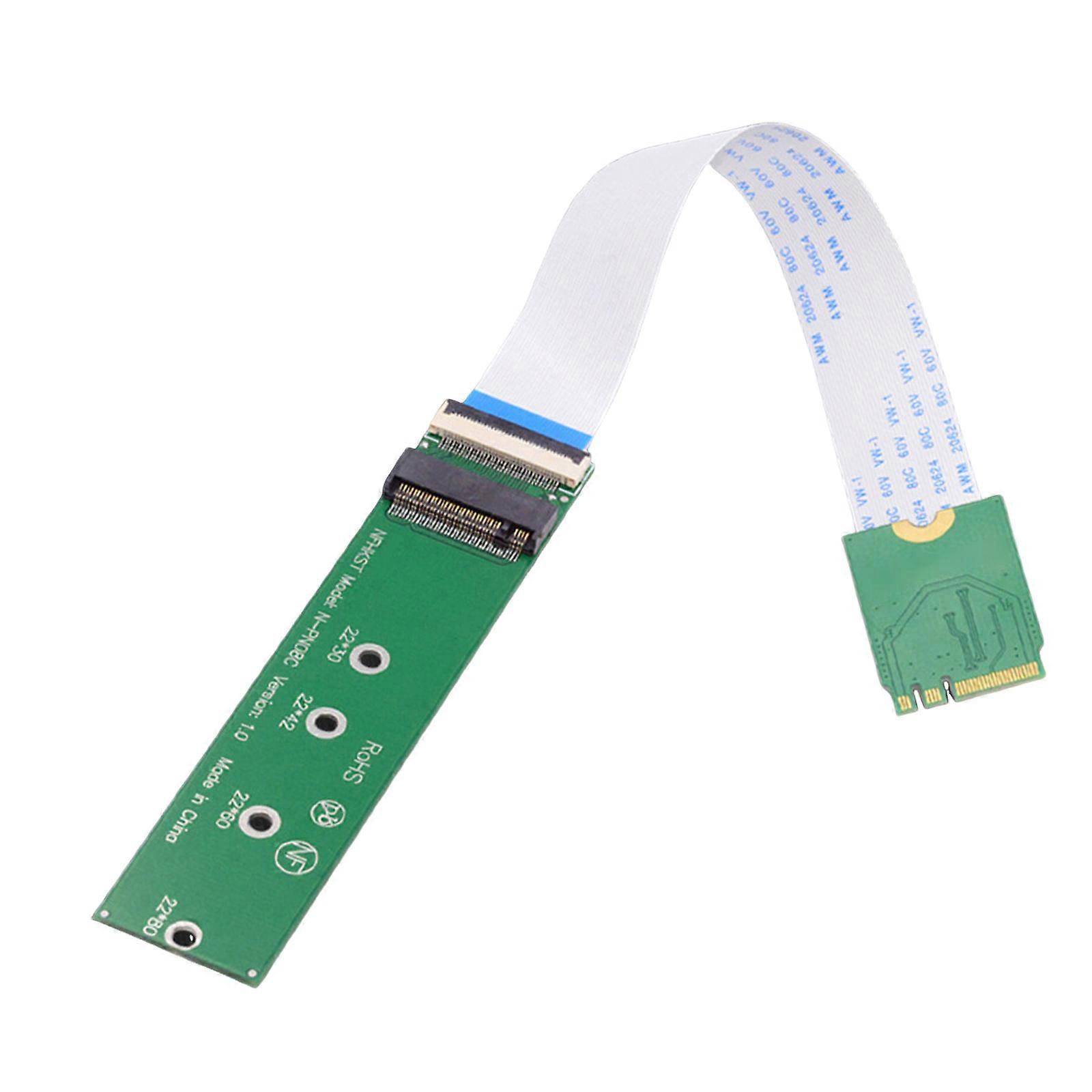 M.2 A+E Key to NVME M Key Adapter for SSDs Port Extension Includes 15cm Flat Cable for 2230MM to 2280MM Multicolor