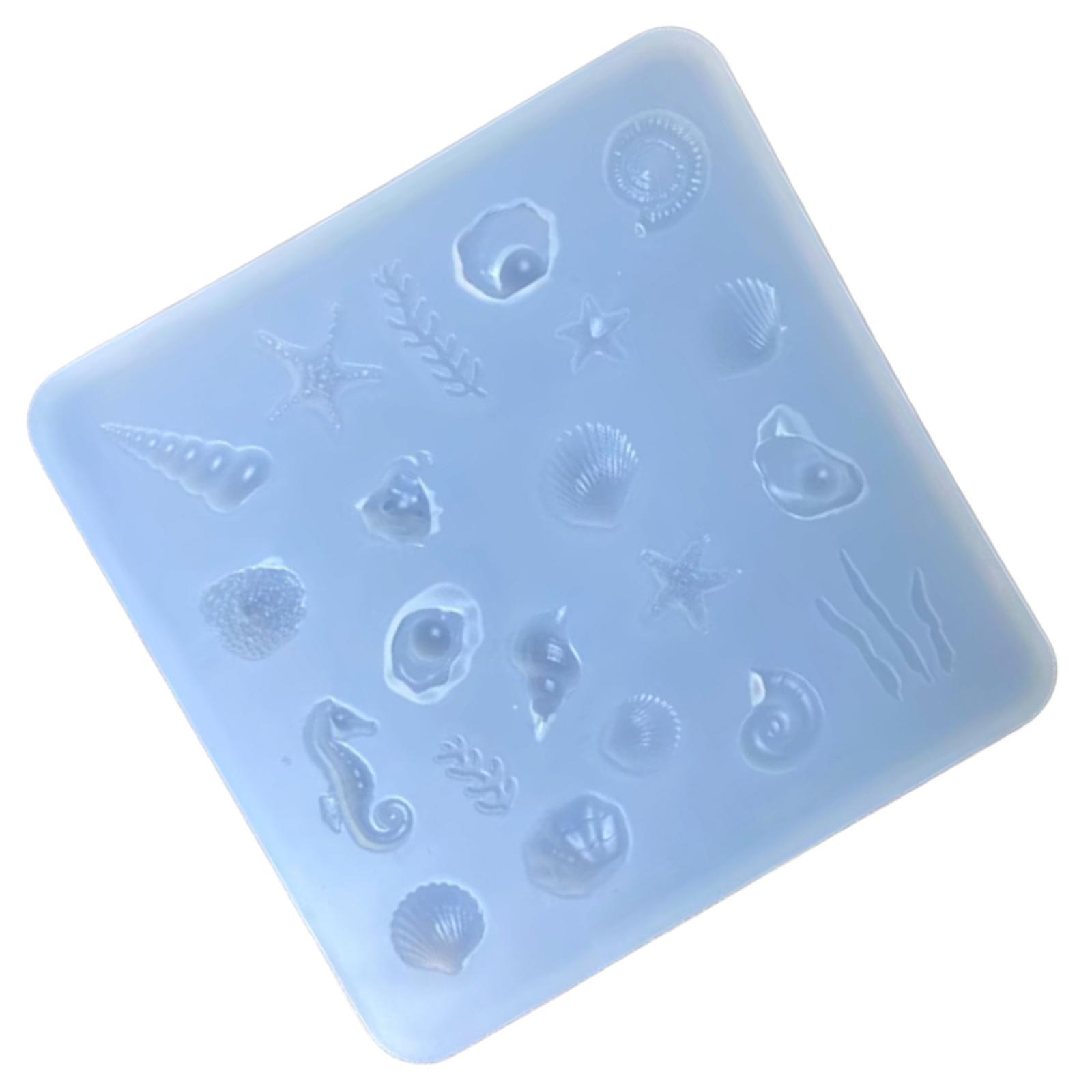 3D Sea Animal Shape Silicone Craft Mold With Detailed Fish Starfish Shell Design For Epoxy Resin Projects Multicolor
