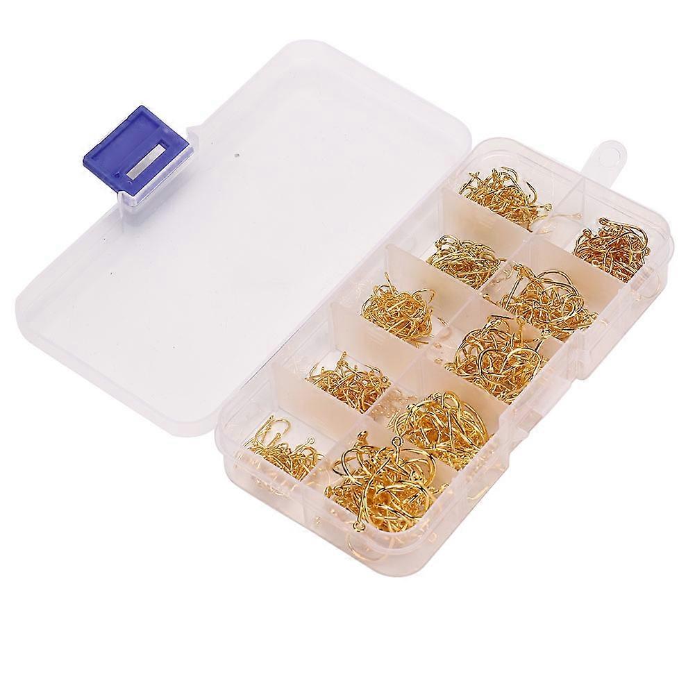 500Pcs/Box High Carbon Steel Fishhooks Sharpened Barbed Circle Fishing Hooks Set 3-12 (#3)