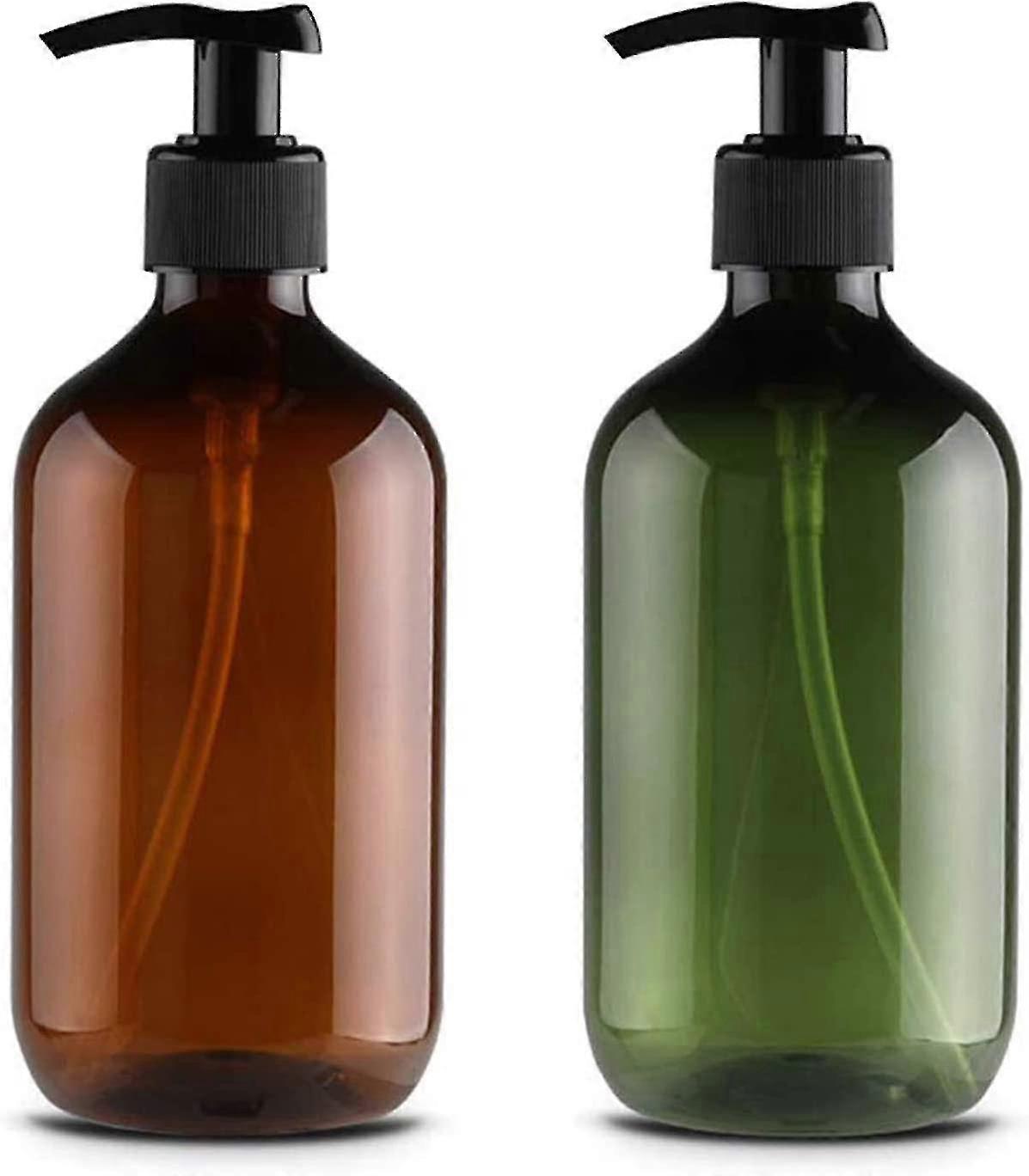Empty Pump Bottles, 300ml Refillable Plastic Bottle for Cooking Sauces & Liquid Soap