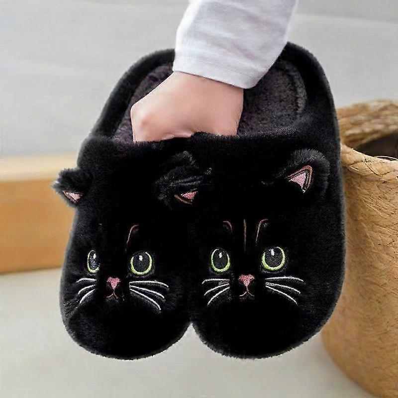 Home Slippers, Comfortable and Warm Open Toed Soft Plush Shoes, Solid Color Indoor Floor Slippers