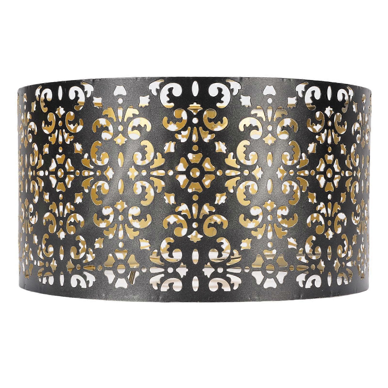 Metal Hollow Lamp Shade Aesthetic Iron Hollow Out Flower Pattern Lampshade for E27 E14 Socket Light