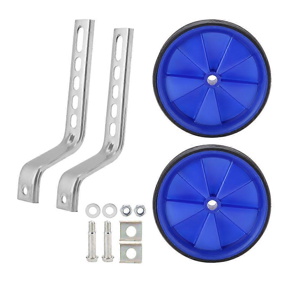 2Pcs Adjustable Training Side Wheels Stabilizer for Children 12 20  Bicycle Balance(Blue)