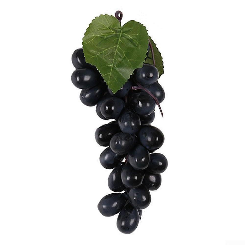 Artificial Grapes Bunch 18cm with Realistic Weight for Kitchen Decor,  Display, Black