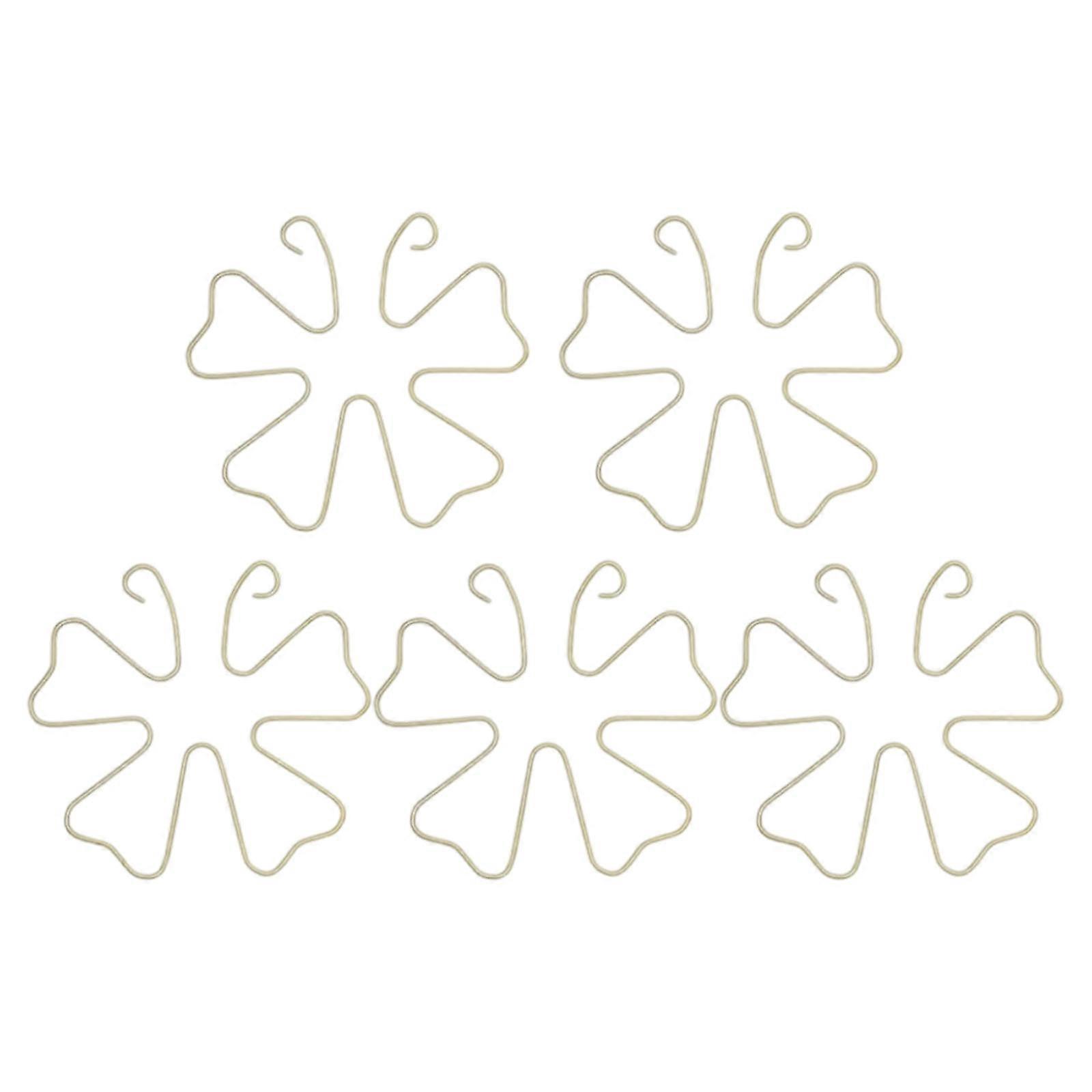 5 Pack Metal Plant Support Stakes Golden For Climbing Stabilization Multicolor