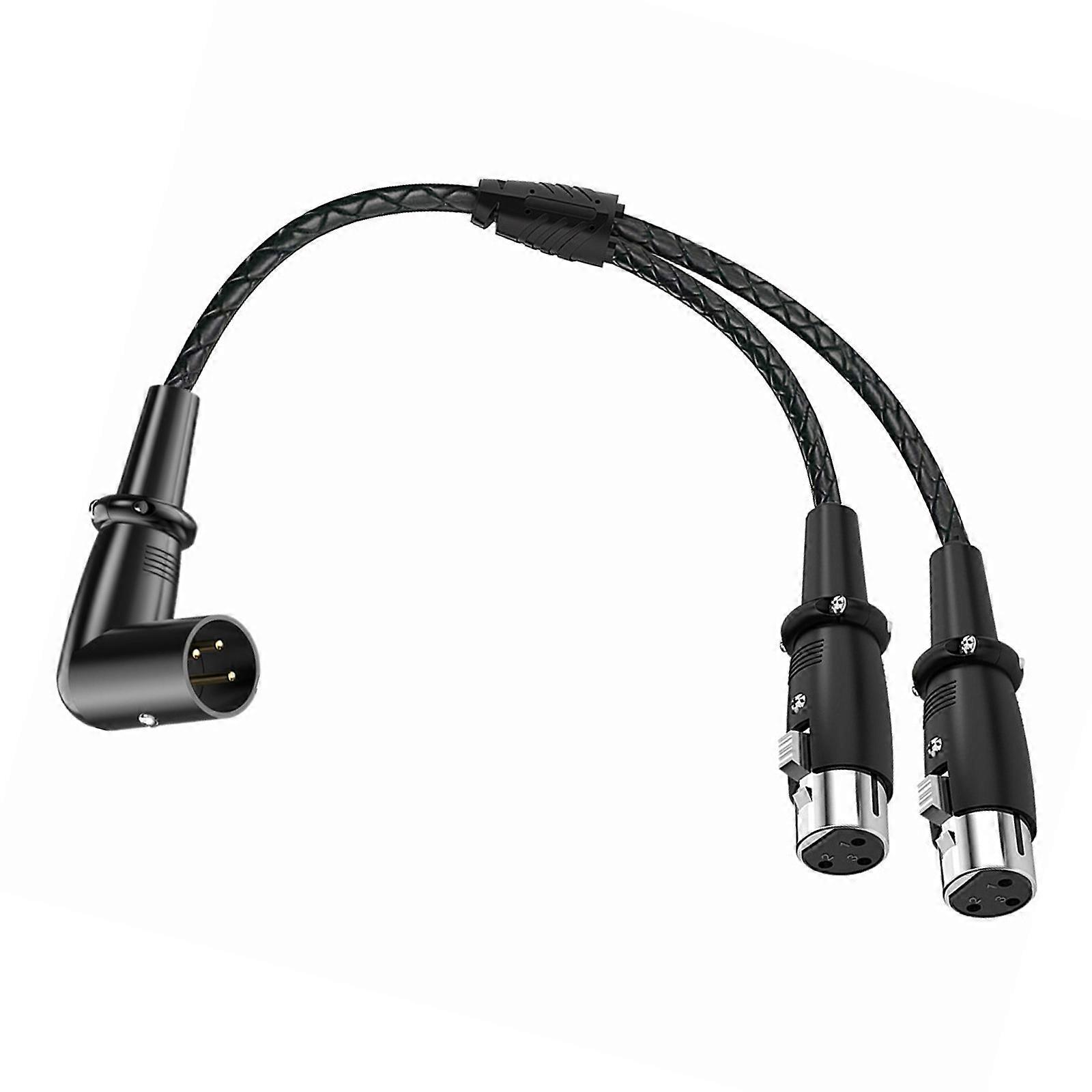 Double Output XLRMale to 2XLR Female Adapter XLRSplitter Cord with OFC Conductors and ABS Housing Long Last 50cm Multicolor