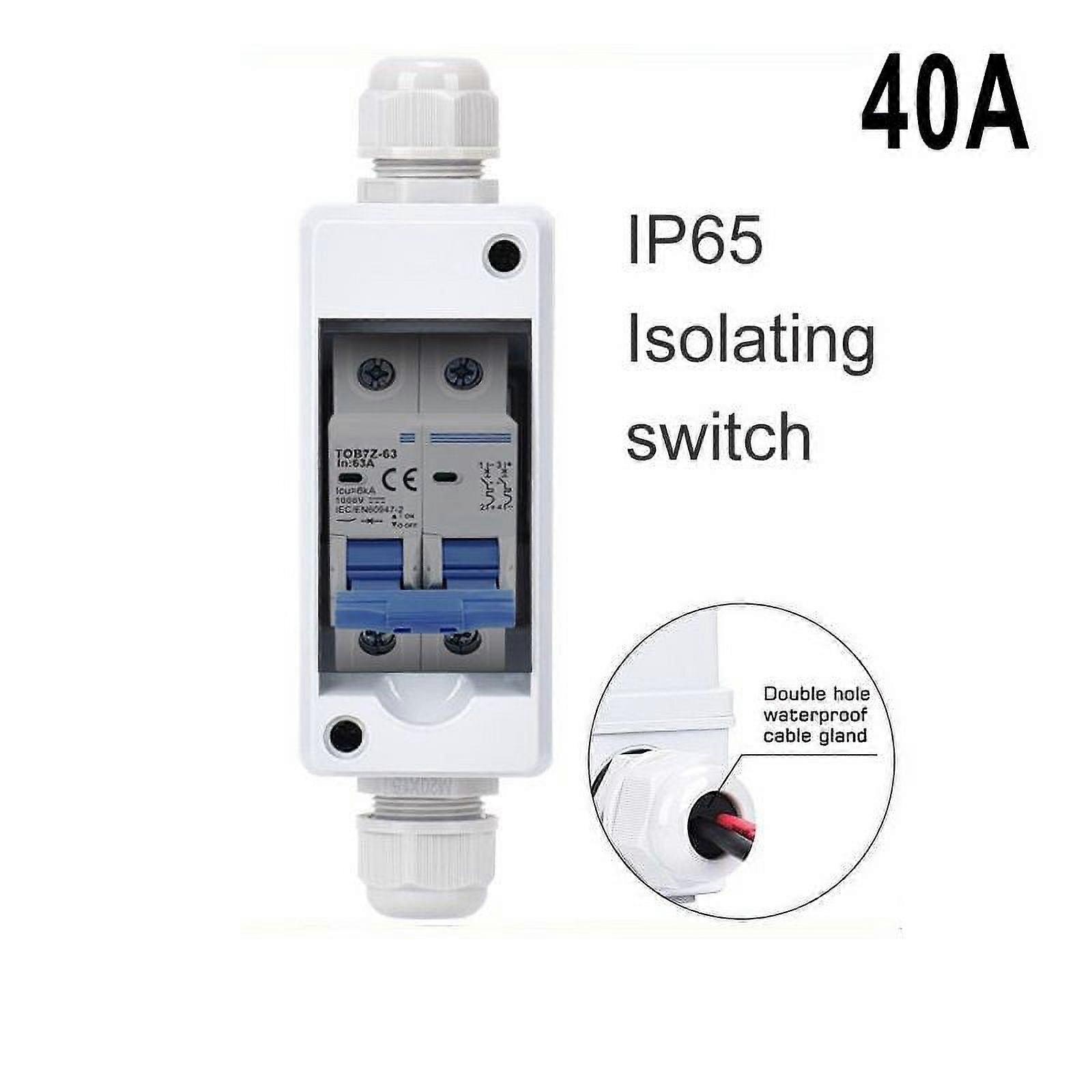 Solar photovoltaic cell combiner box AC circuit breaker switch with junction box