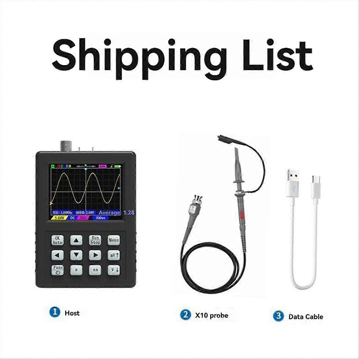 DSO1C81 2.8 Inch Handheld Digital Oscilloscope 80M Bandwidth 250M Signal Generator 2 in 1 Oscillometer