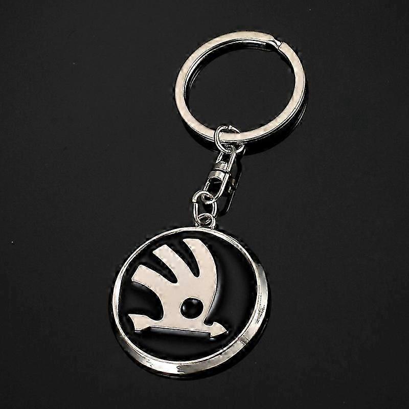 Metal Key Ring with Token for Trolley, Silver