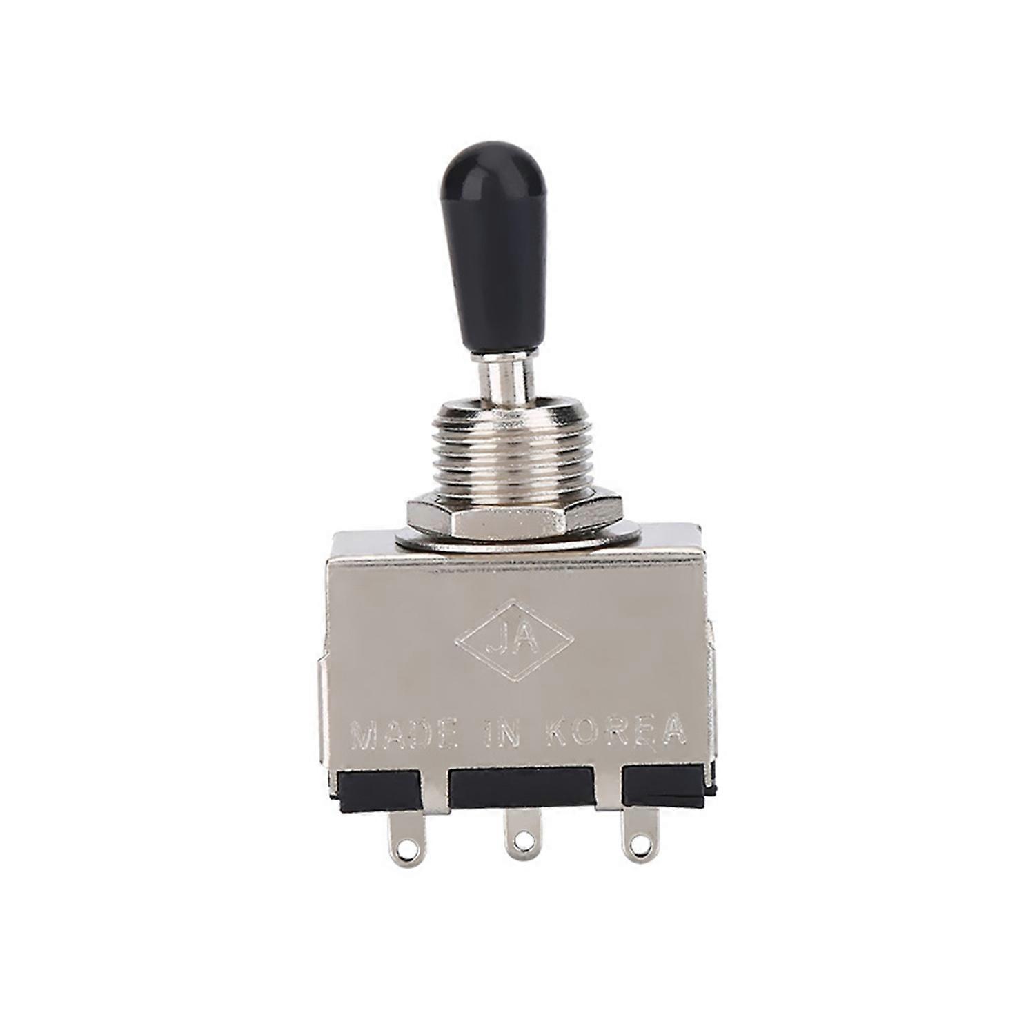1Pc Enclosed 3 Way Toggle Switch with Black Tip Replacement Part for LP Style Electric Guitar