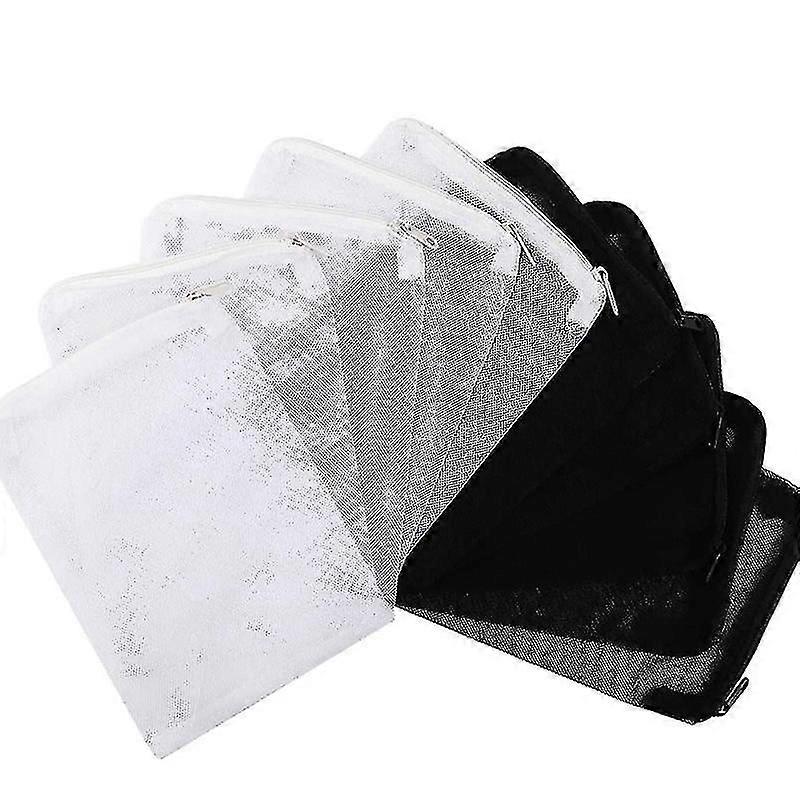 40 stykker Akvarium filterposer Media Mesh filterposer med glidelås for kullpelletisert fjern, W