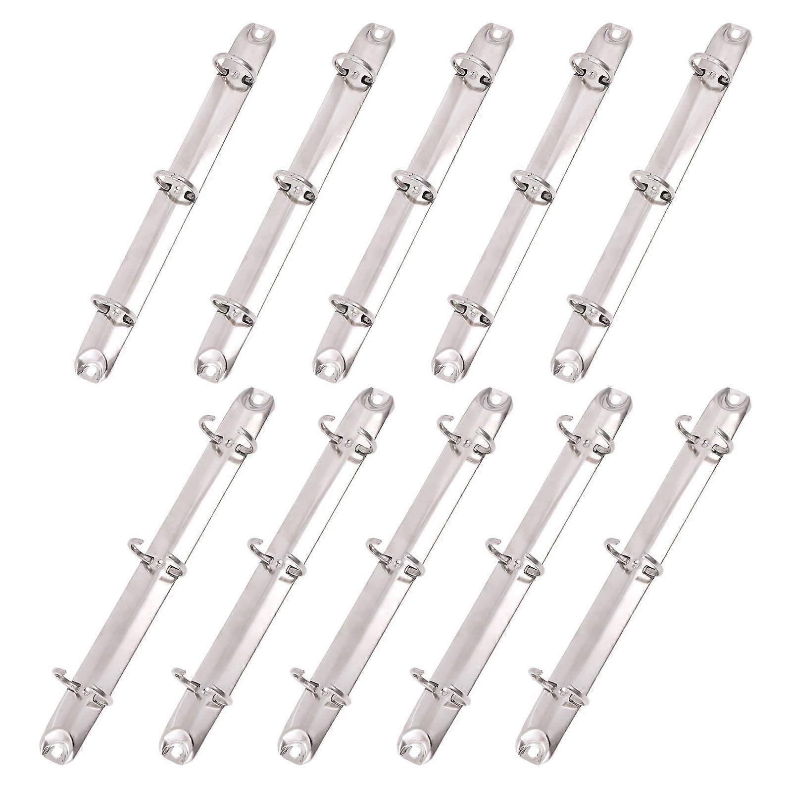 10 Pcs A5 3Ring Binder Mechanism 20mm Metal Loose Leaf Spine for Planner Notebook Folder