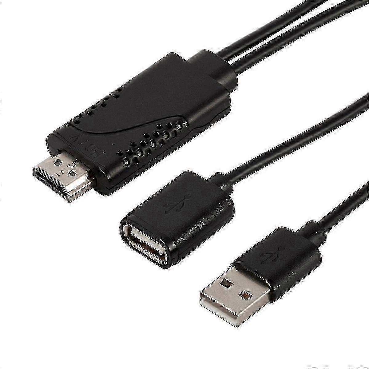 1080P USB Female til HDMI mannlig HDTV videoadapterkabel for Android IOS smarttelefon og nettbrett