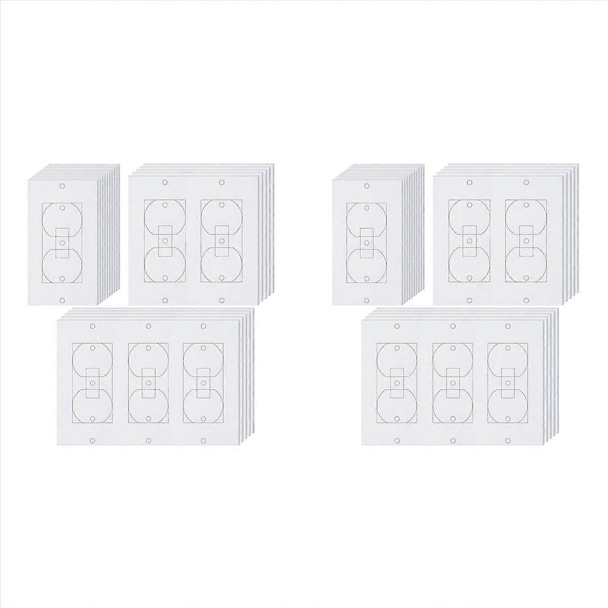 40Pcs Wall Insulation Outlet Insulators Sealers,Electrical Outlet Insulation Pads for Wall, Light, S