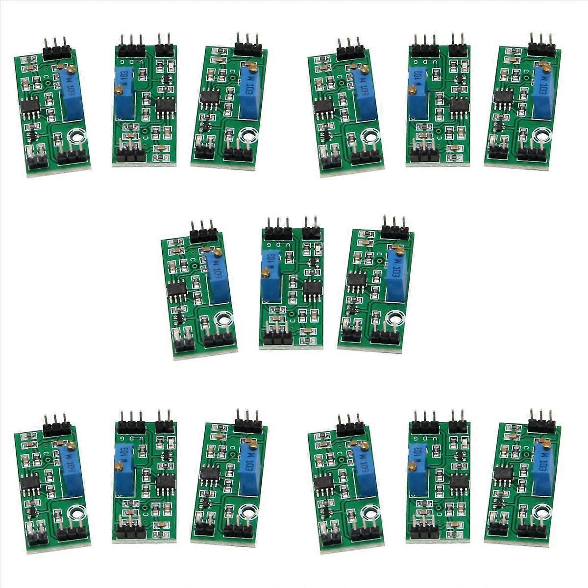 15Pcs LM393 3.5-24V Voltage Comparator Module with LED Indicator High Level Output Analog Comparator