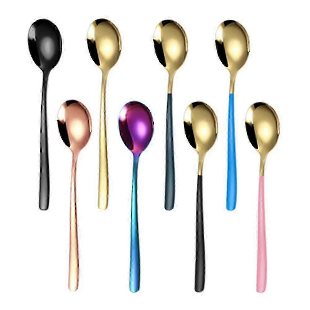 For Espresso - Set of 8 Colorful Long-handle Mini Teaspoons