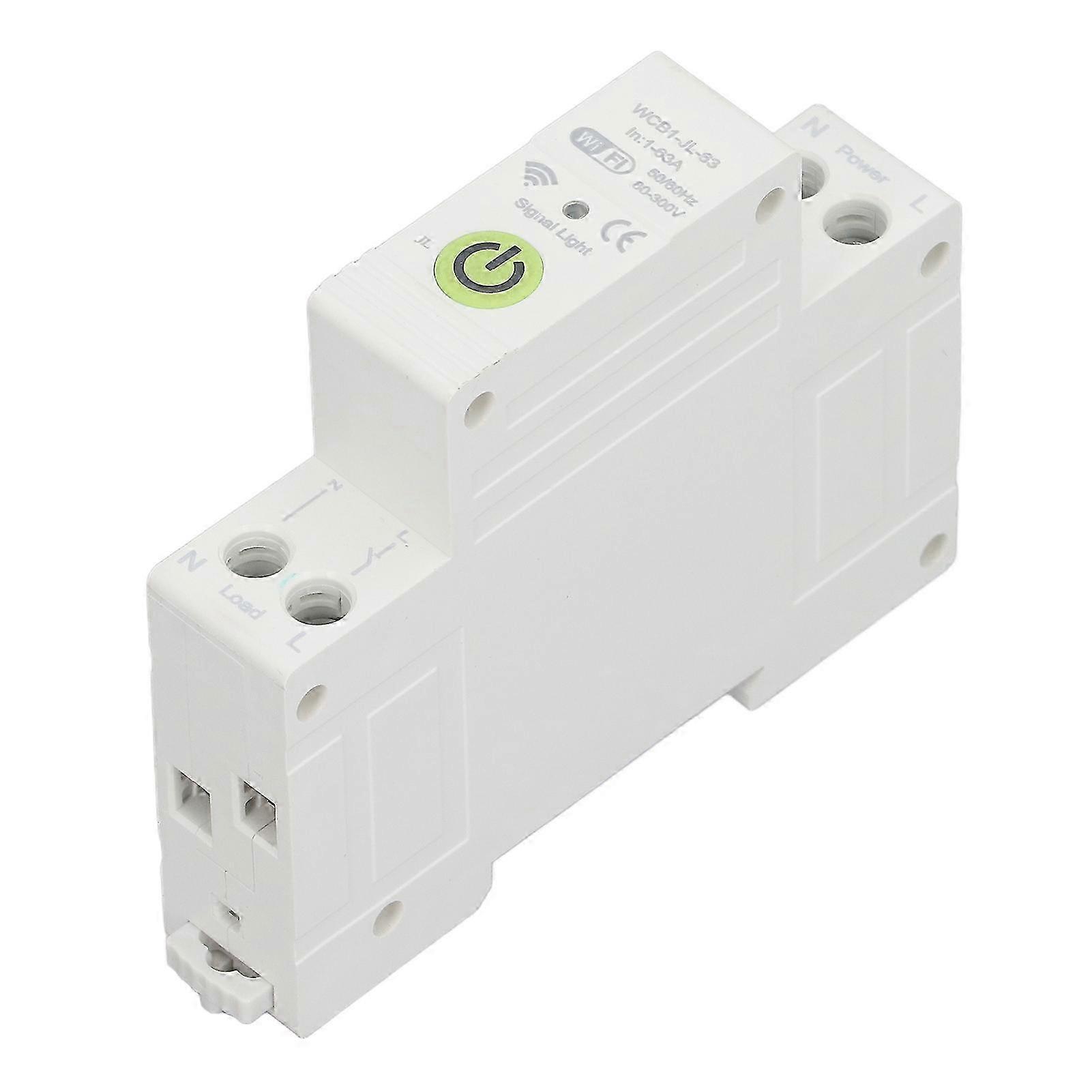 WiFi Smart Circuit Breaker APP Voice Control DIN Rail Smart WiFi Switch with Metering and Timer AC230V 163A f26