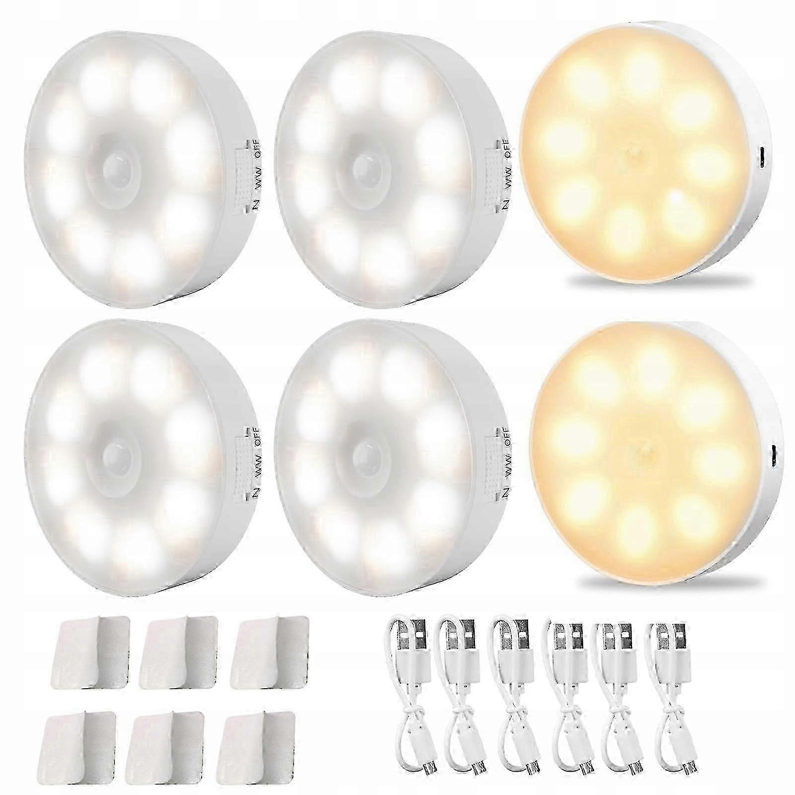 6xWireless night light 6000k USB LEDLED strip motion sensor-M