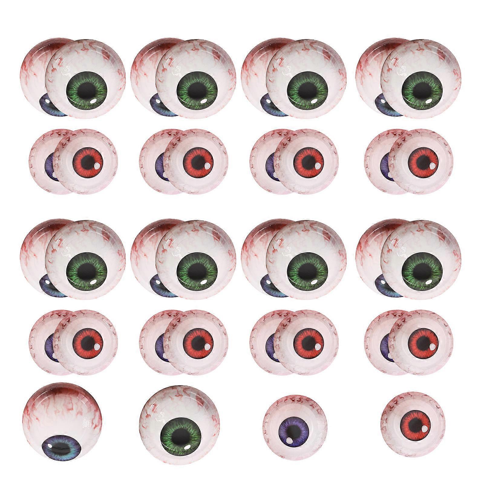 Assorted Color 40Pcs Halloween Party Plates Ideal For Family Dinners Scary Design Serving Appetizers And Desserts