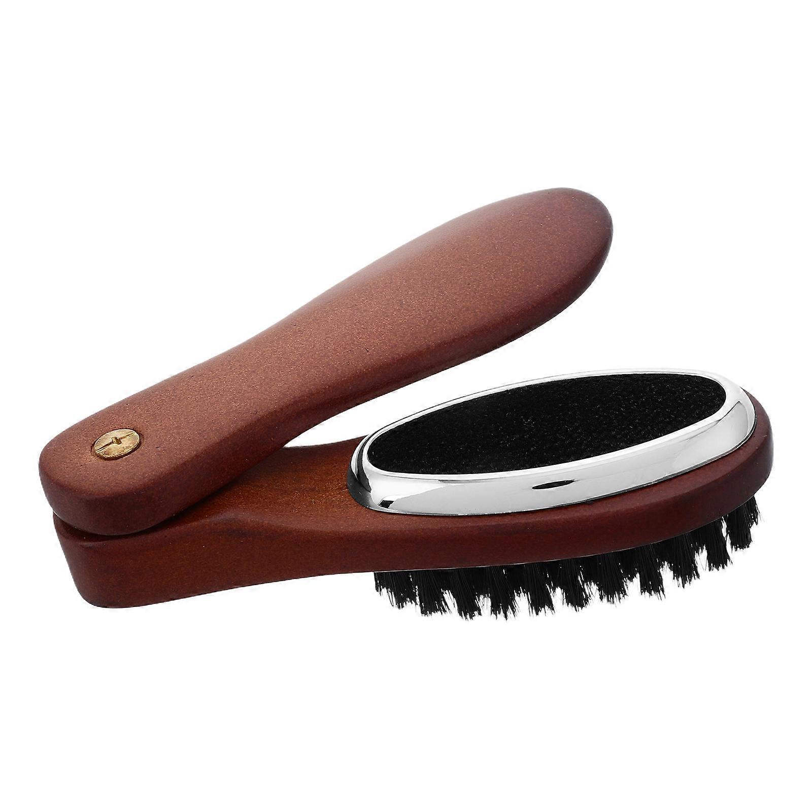 Wool Coat Brush for Shoe Cleaning Foldable Dual-Sided Brush Portable