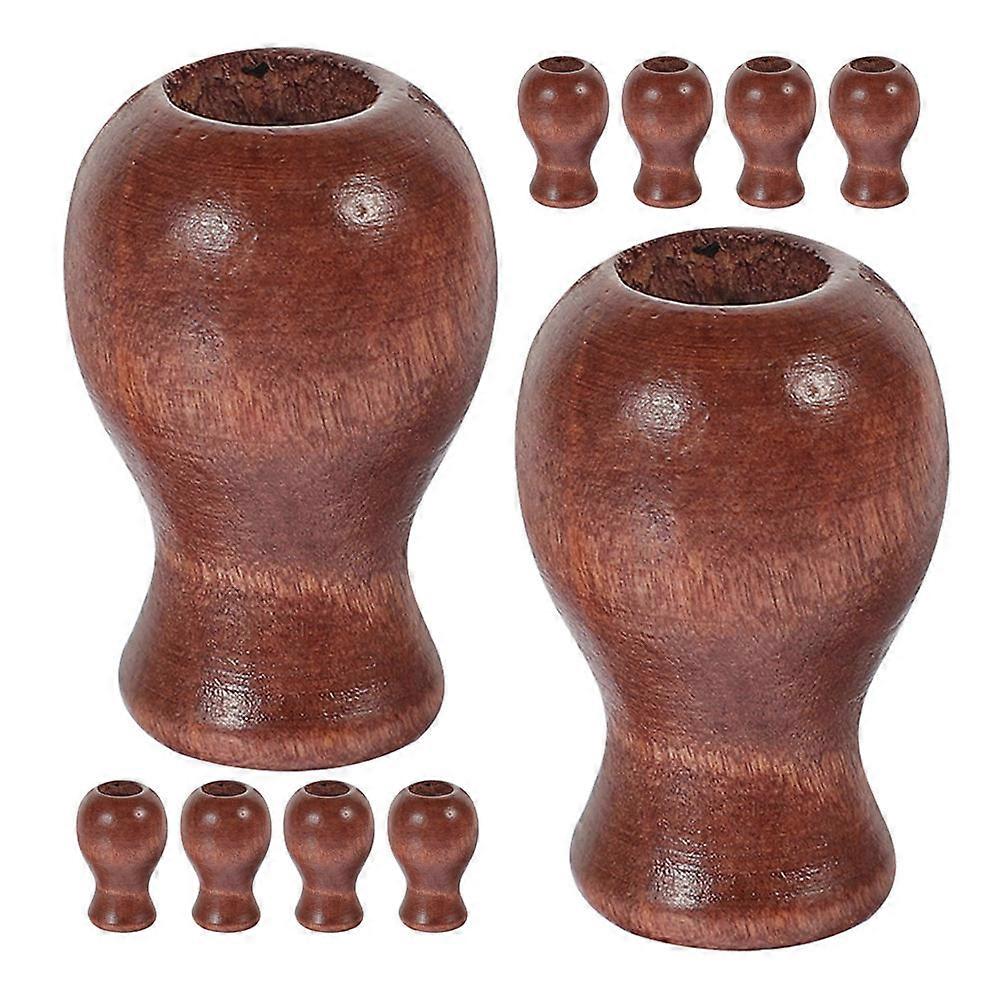 Window Shade Pulls Blind Pull Cord Knobs for Curtains Brown Wood Window Blinds Accessory 18Pcs