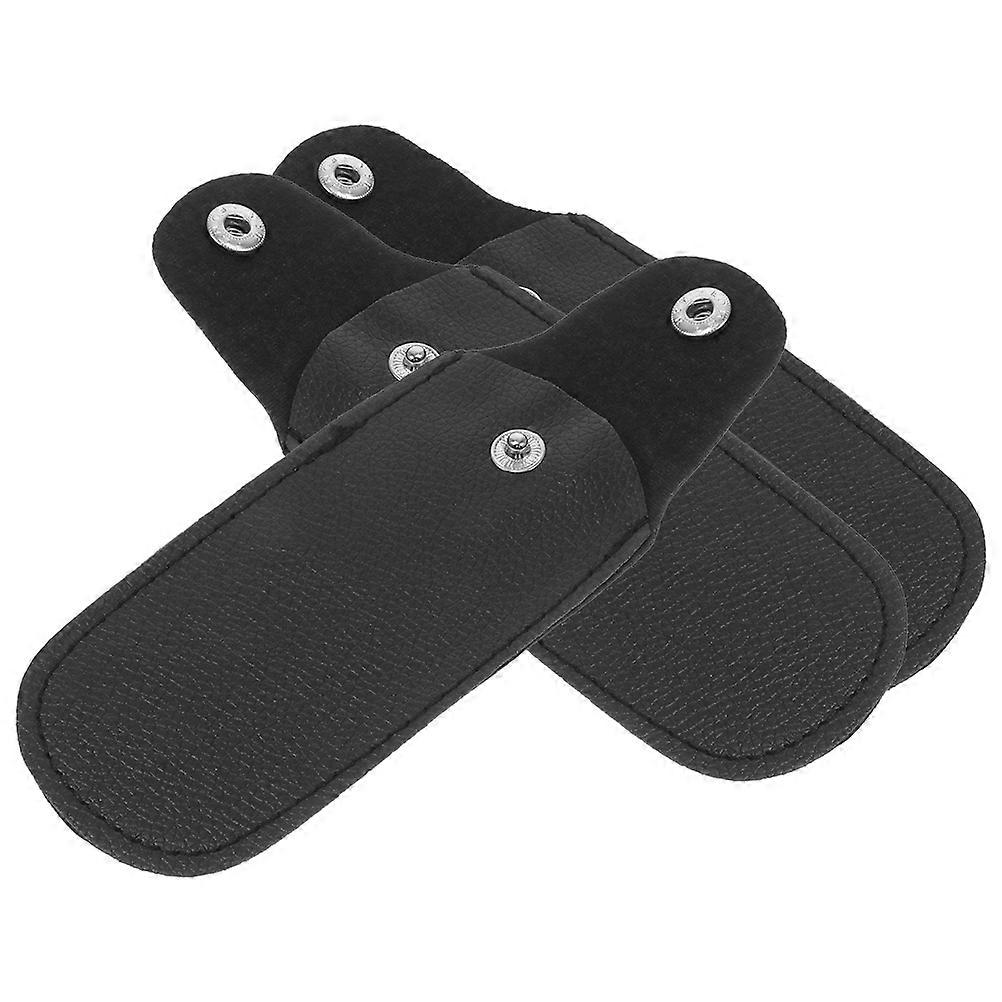 Durable Faux Harmonica Case Black for Storage Use 3Pcs Pouch