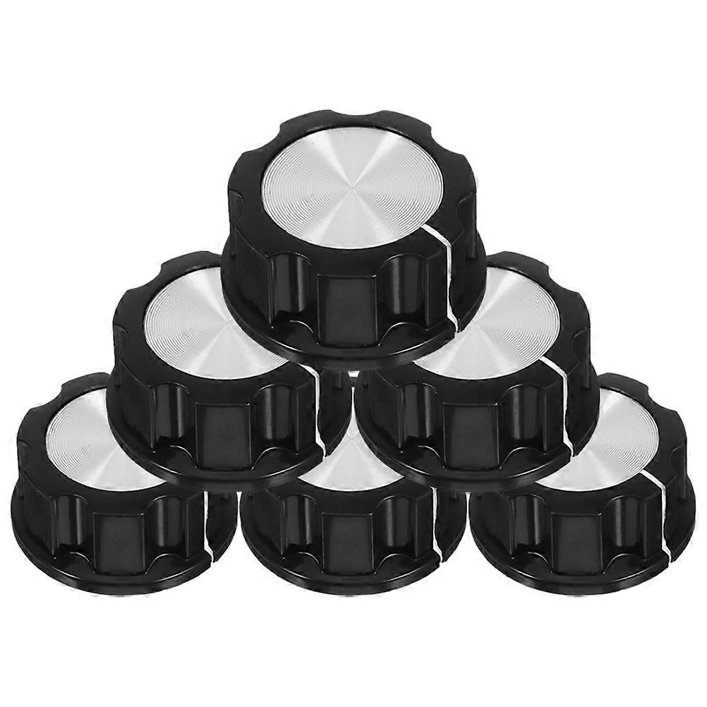 Black ABS Oven Control Timer Knobs for Replacement 6Pcs Cooker Switch