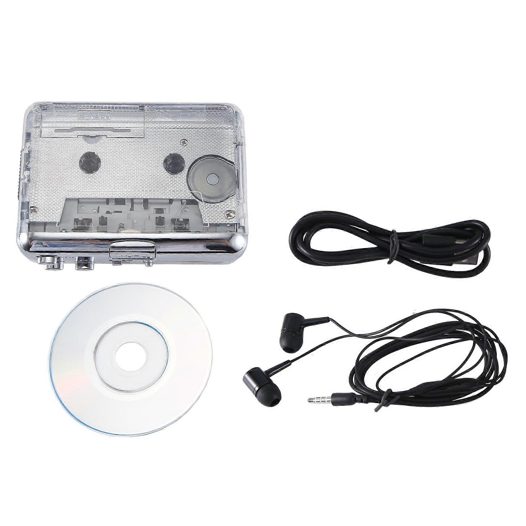 Cassette Player Portable USB Capture Tape to MP3 Audio Music Converter USB Walkman for Laptop and Personal Computers