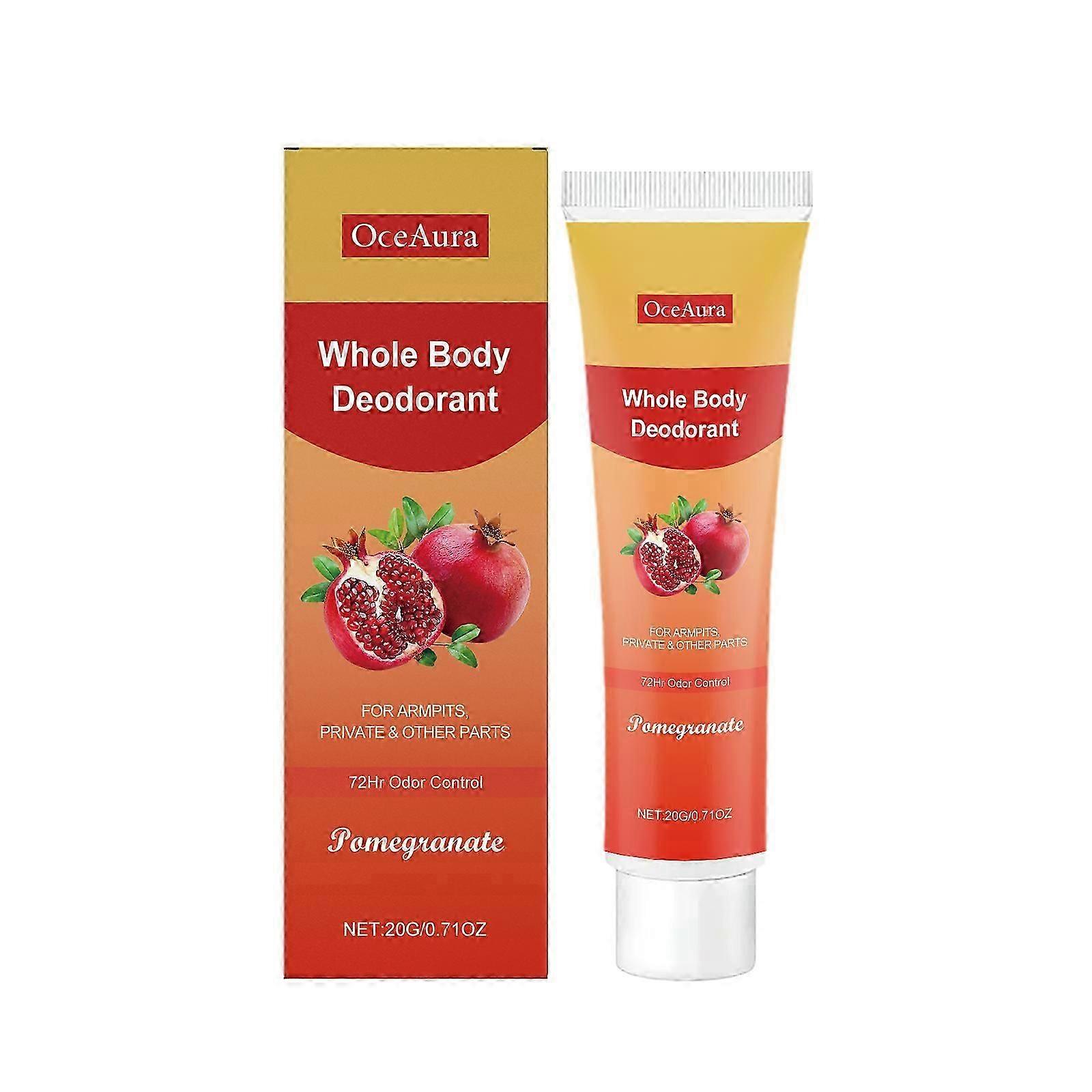 Pomegranate Body Care Cream - Refreshing Odor Removal & Hydrating Skin Care for Armpits