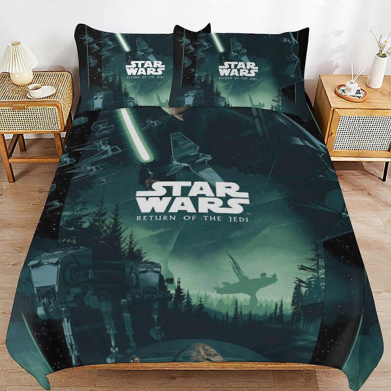 868BY Star Wars Housse de couette légère, confortable et douillette avec fermeture éclair et tissu multicouche à finition douce SQ868