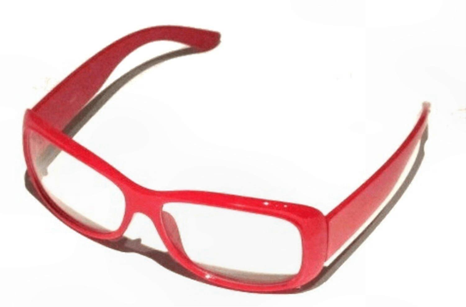 Red Clear Reading Glasses