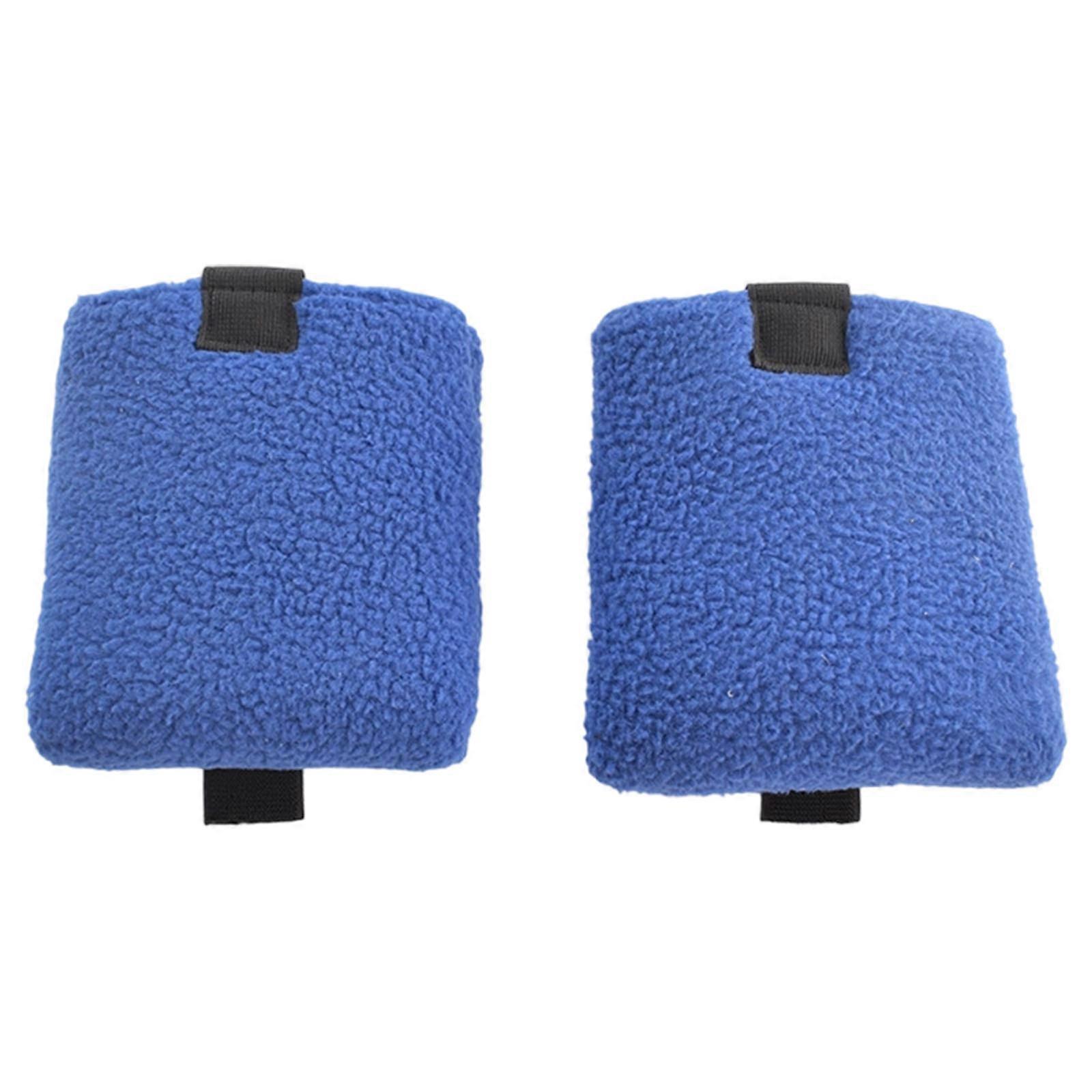 1Pair Winter Wheelchair Pedal Covers Pads From Soft Fleece Offering Stable Foot Rest and Simple Attachment Multicolor
