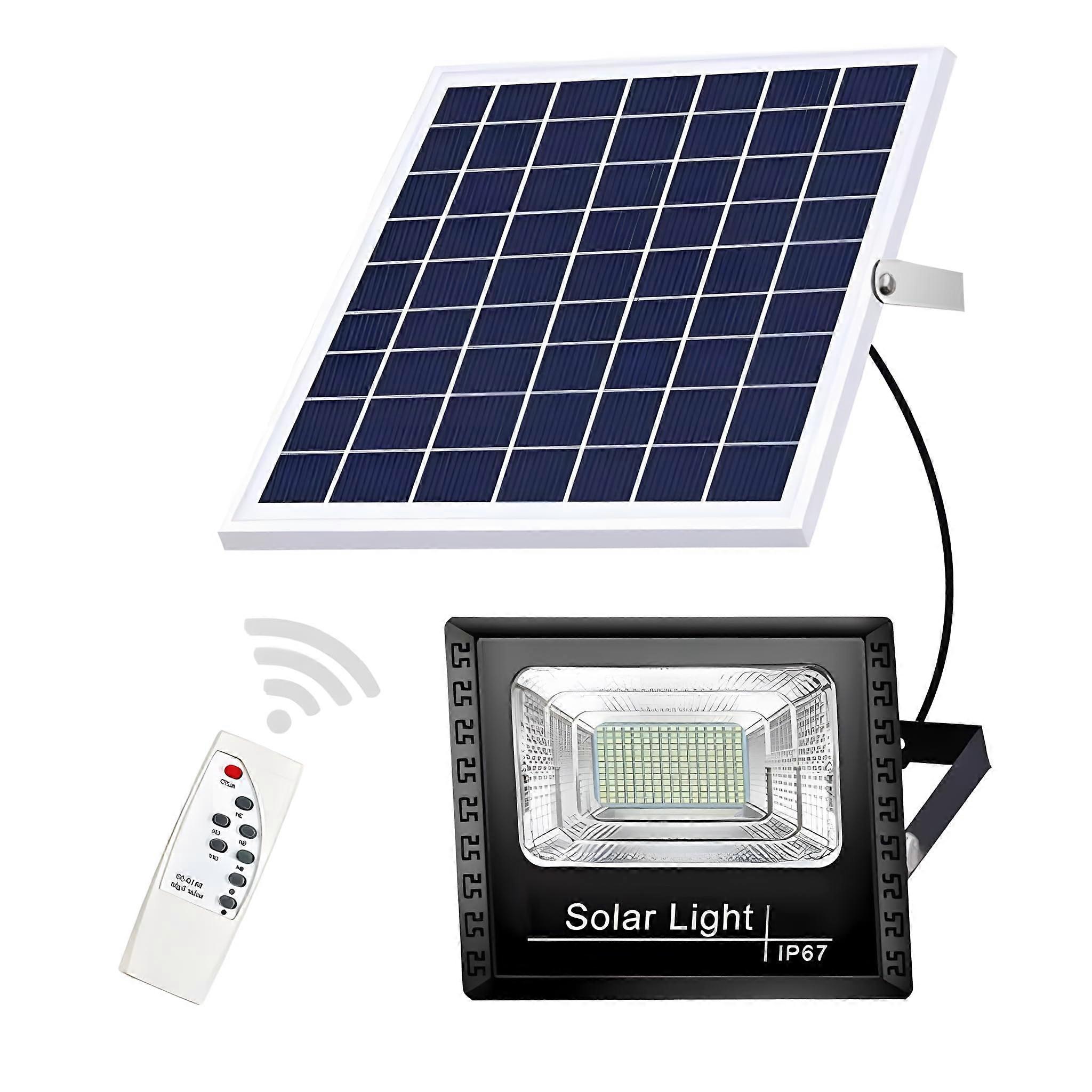 150W Solar Flood Light with Remote Control, IP67 Waterproof LED Security Lighting for Yard Patio Garden