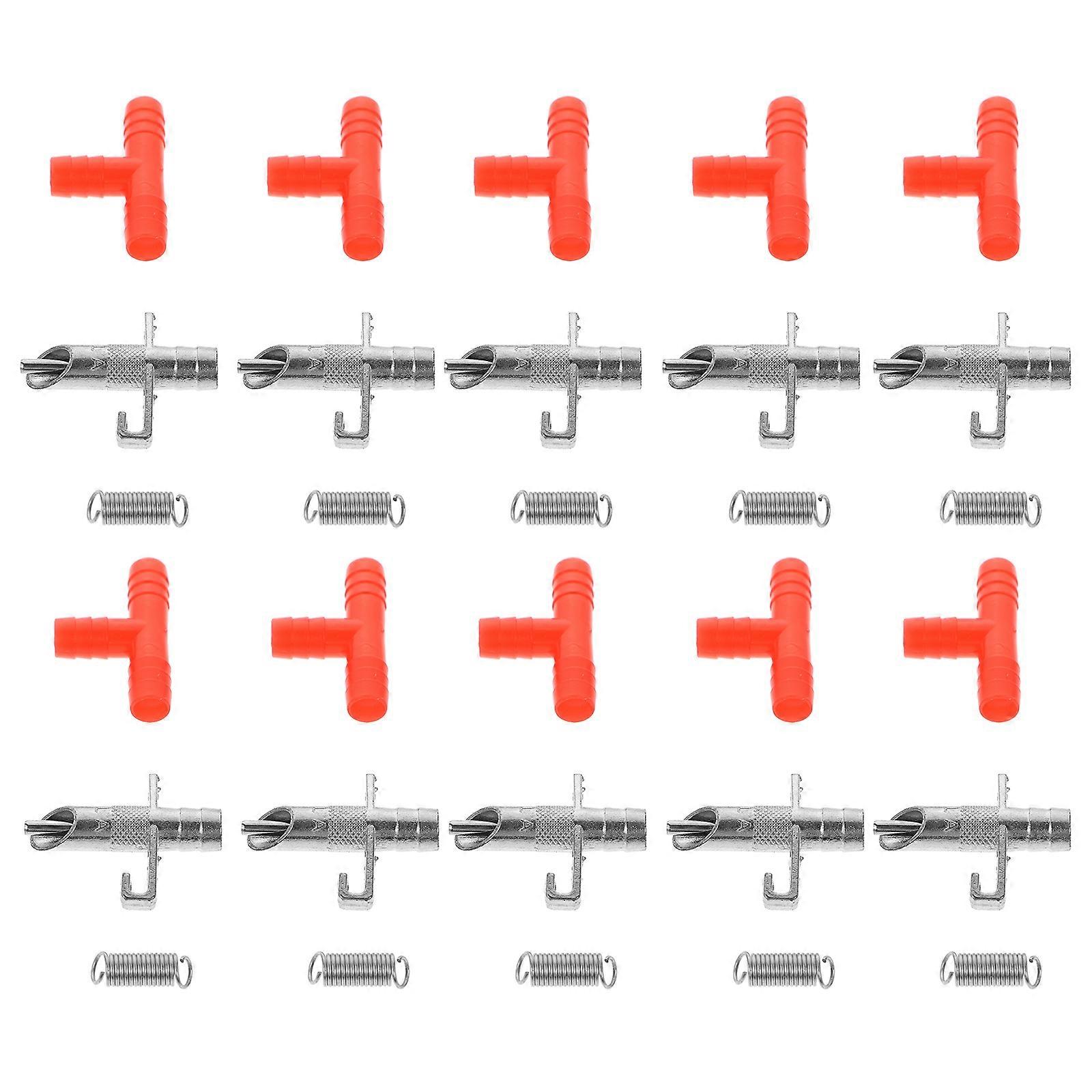 10 Sets Circular Water Feeder For Rabbits Fixed On Cage Perfect For Livestock Owners Assorted Color