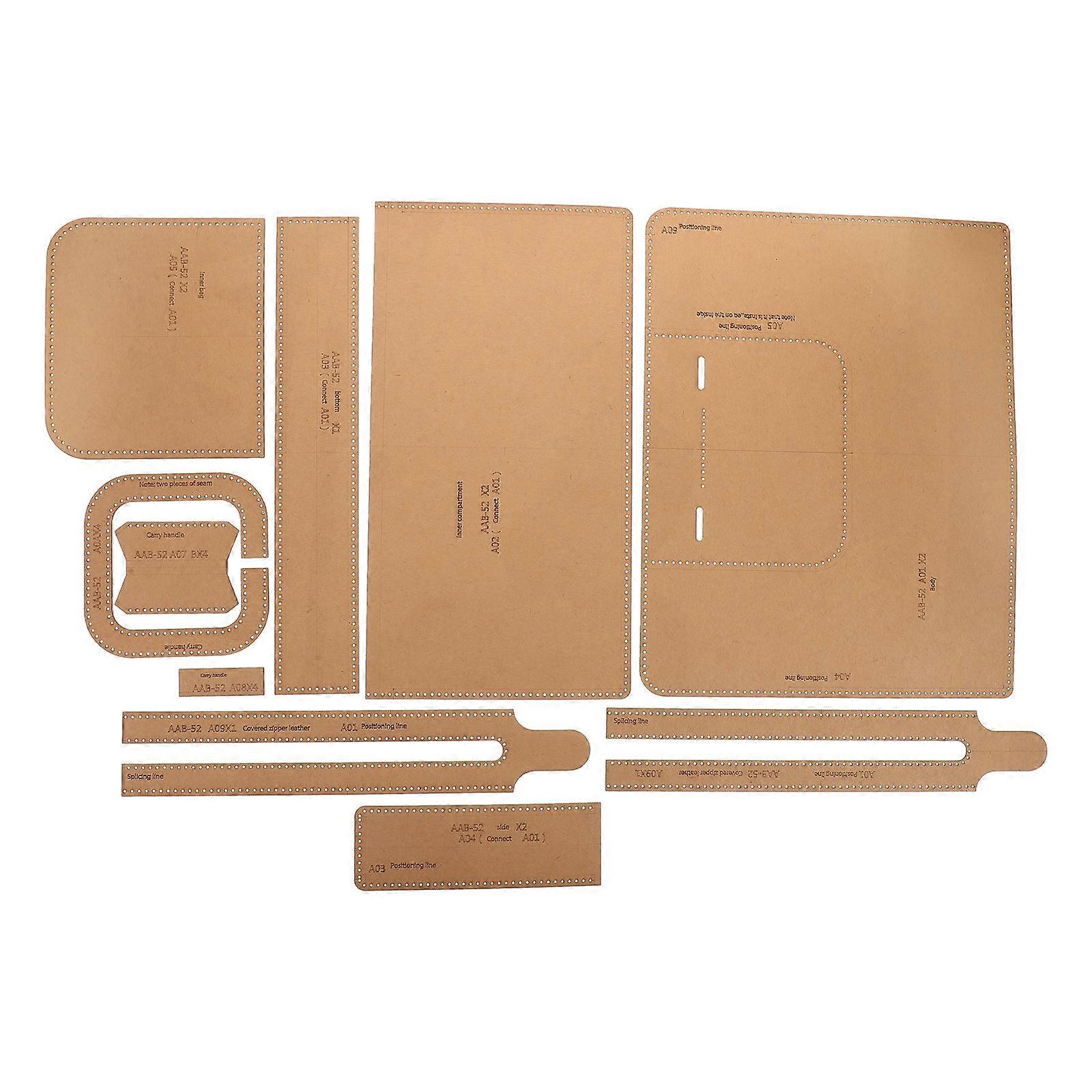 Kraft Paper Handbag Pattern Template for DIY Crafting Khaki 1Set