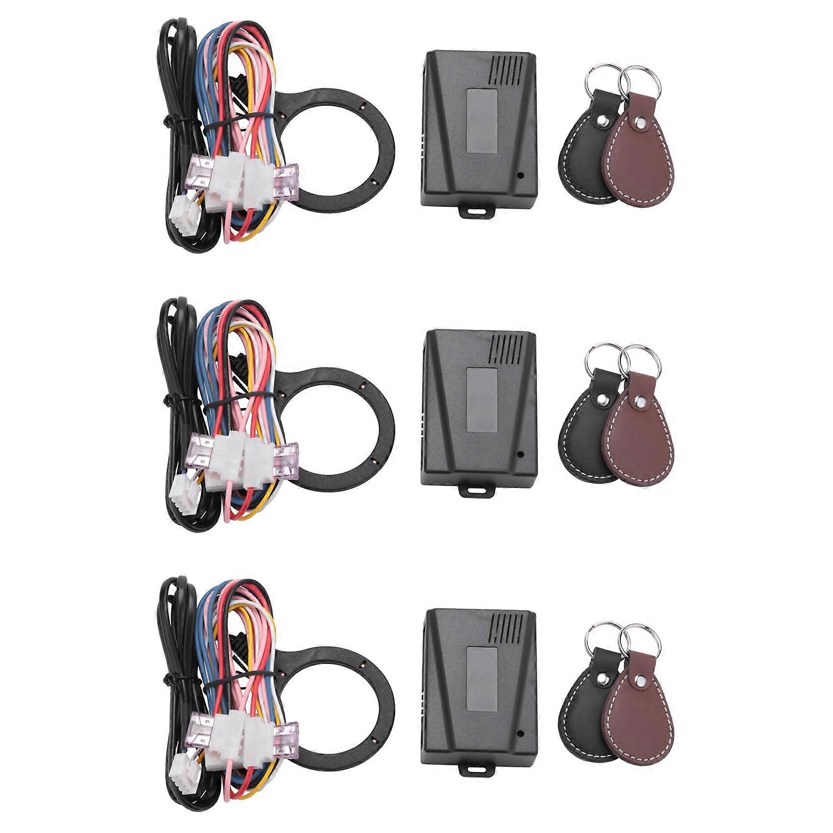 3X Smart Car Engine Push Start Stop Button Rfid Lock Ignition Keyless Entry System Auto Start Stop Immobilizer Starline