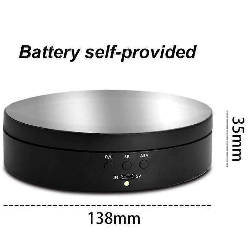 JANDEL 360 Degree Round Rotating Turntable Display Stand for Photography Shooting Black